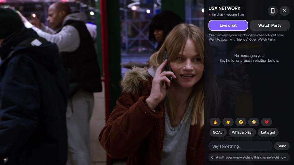 Live chat and Watch Party